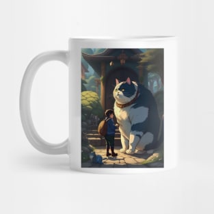 Cat and boy Mug